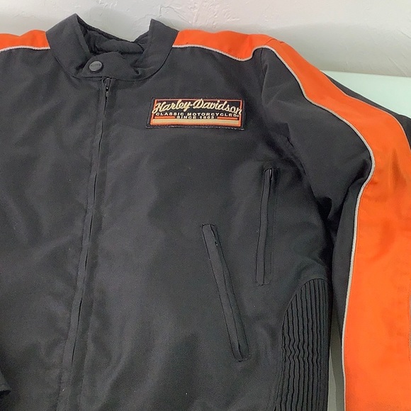 Nexgen Harley Davidson embroidered patches Motorcycle Zip out liner jacket SZ M - Picture 11 of 16